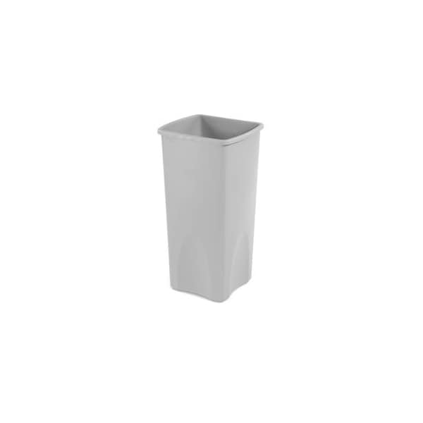 Rubbermaid Commercial 23 Gallon Square Rubbermaid Waste Receptacle - Gray, PK 3 FG356988GRAY - main